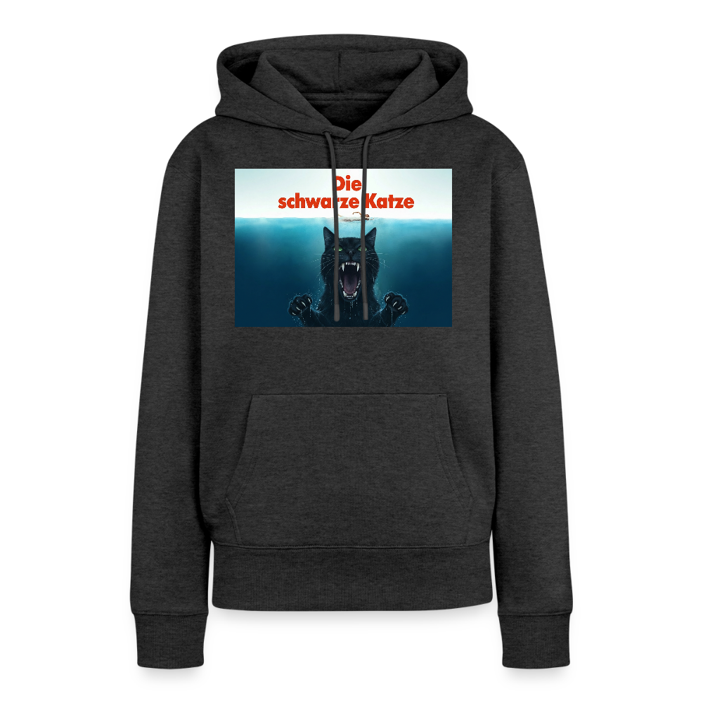 Die schwarze Katze – Krümel taucht auf | Frauen Premium Hoodie - Anthrazit meliert