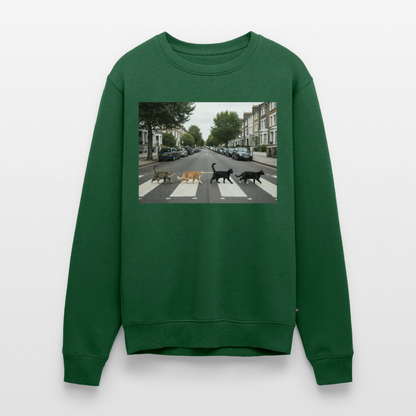 The Purrfect Crossing – Wir waren vor der Band da |  Männer Premium Pullover - Flaschengrün