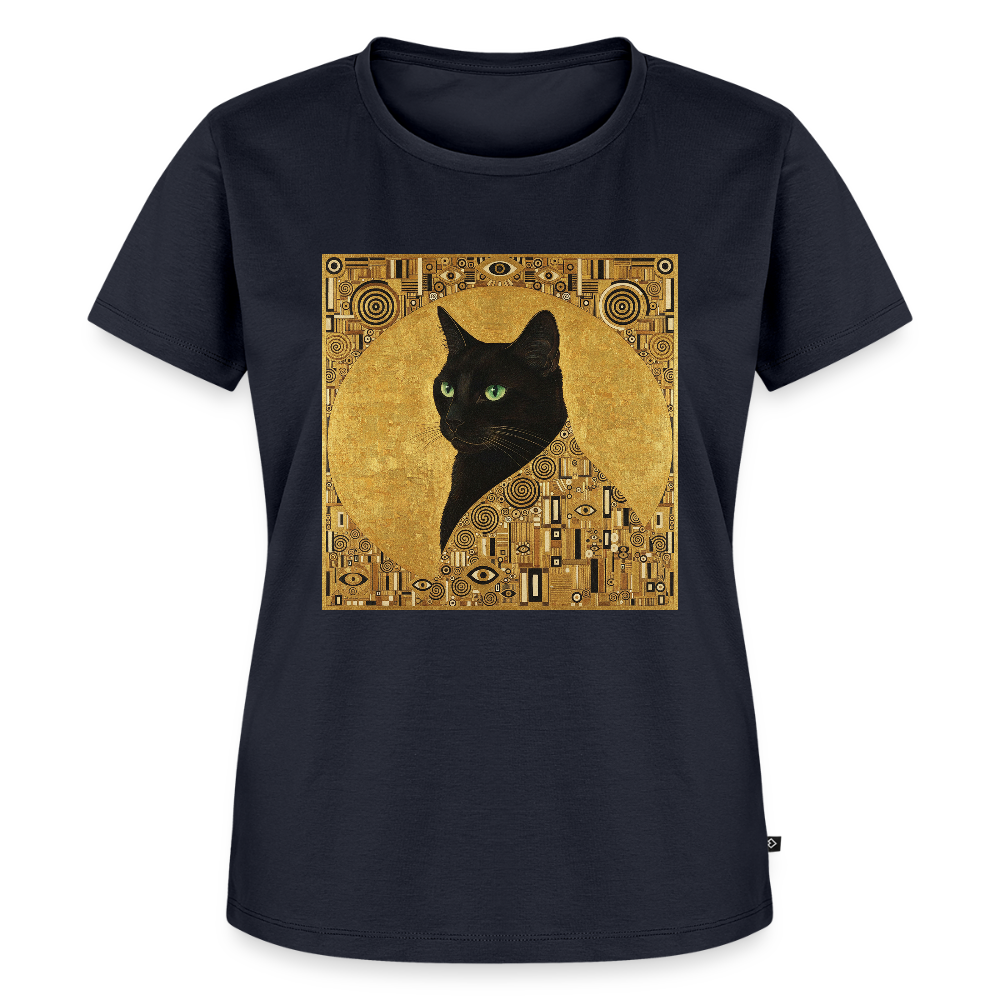 Adele… aber sie schnurrt – Goldene Katze à la Klimt | Frauen Premium T-Shirt - Navy