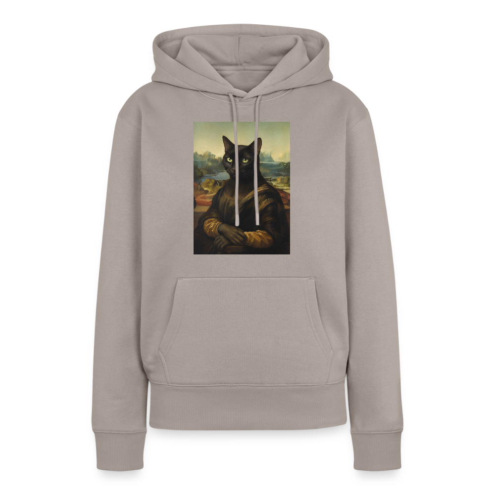Mona Lisa… aber es ist eine Katze | Frauen Premium Hoodie - Taupe