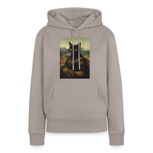 Mona Lisa… aber es ist eine Katze | Frauen Premium Hoodie - Taupe