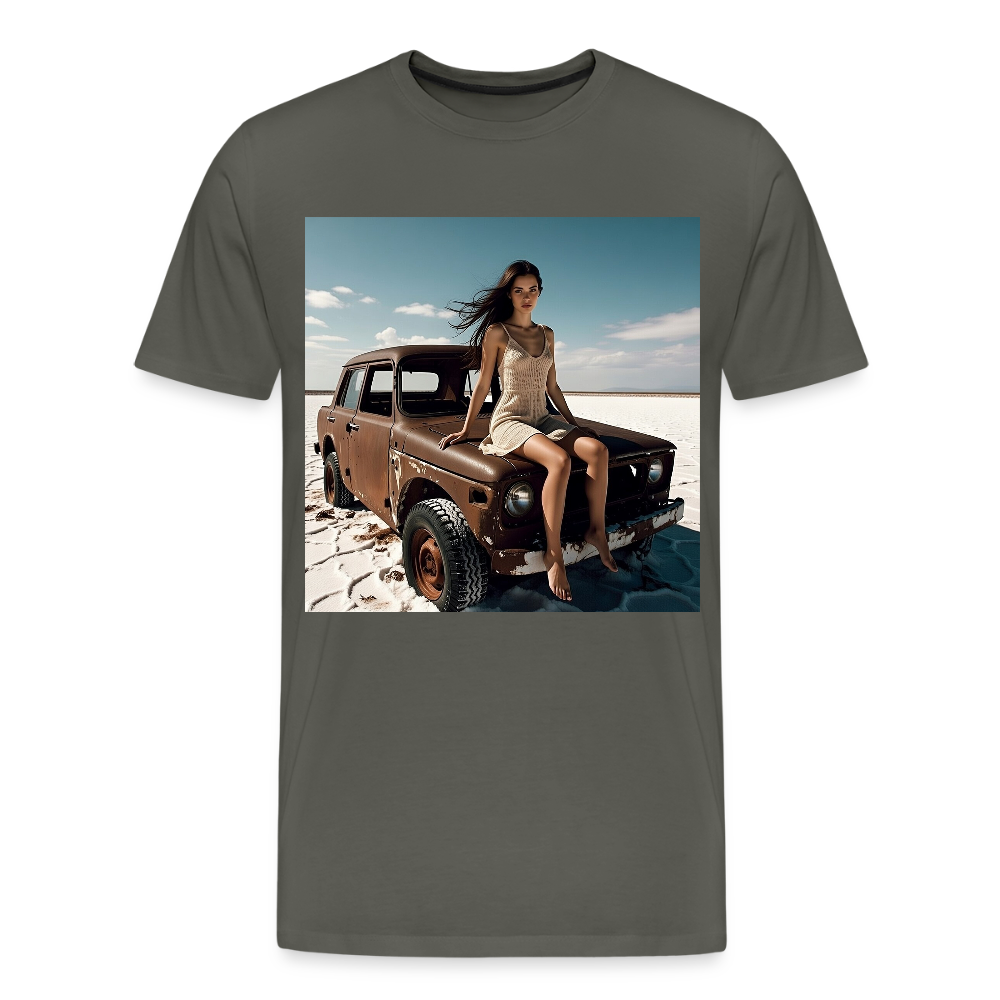 Warten auf irgendwas | Männer Premium T-Shirt - Asphalt