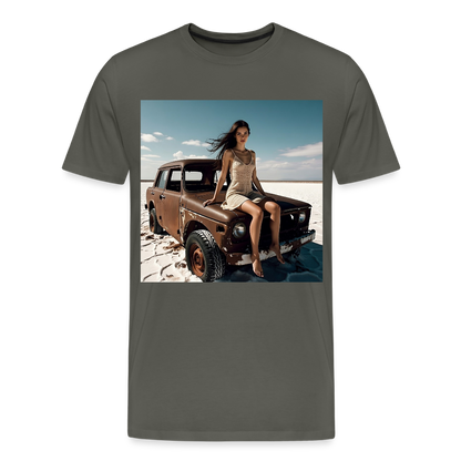 Warten auf irgendwas | Männer Premium T-Shirt - Asphalt