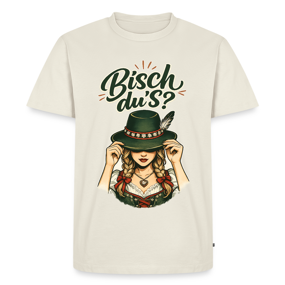 Bisch du’s? – Der Blick sagt alles | Männer Premium T-Shirt - Naturweiß