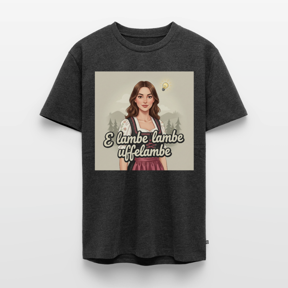E Lambe, lambe, uffelambe – Alemannischer Geistesblitz | Männer Premium T-Shirt - Anthrazit meliert