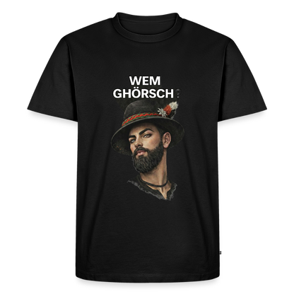 Wem ghörsch? – Alemannische Klärung | Männer Premium T-Shirt - Schwarz