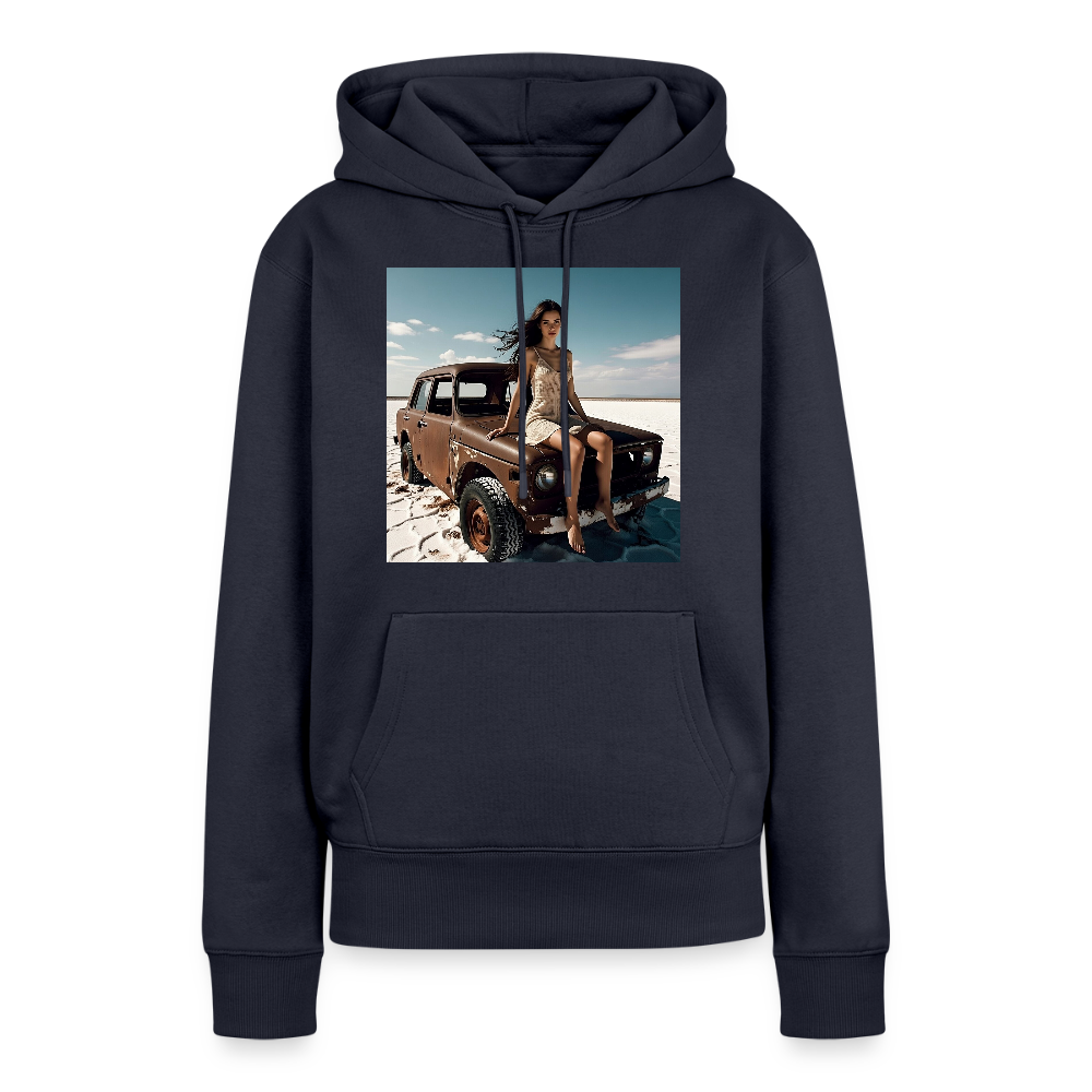 Warten auf irgendwas | Frauen Premium Hoodie - Navy