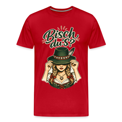 Bisch du’s? – Der Blick sagt alles | Männer Premium T-Shirt - Rot