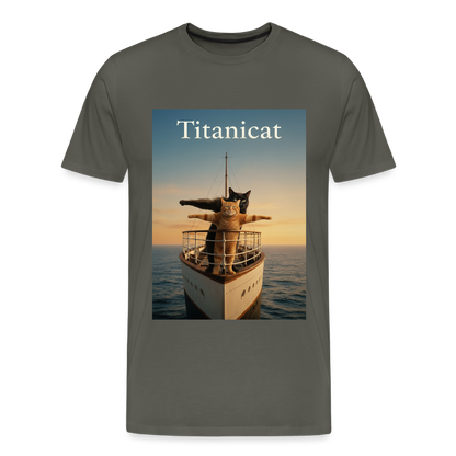 Titanicat – Ich bin der König der Kratzbäume | Männer Premium T-Shirt - Asphalt