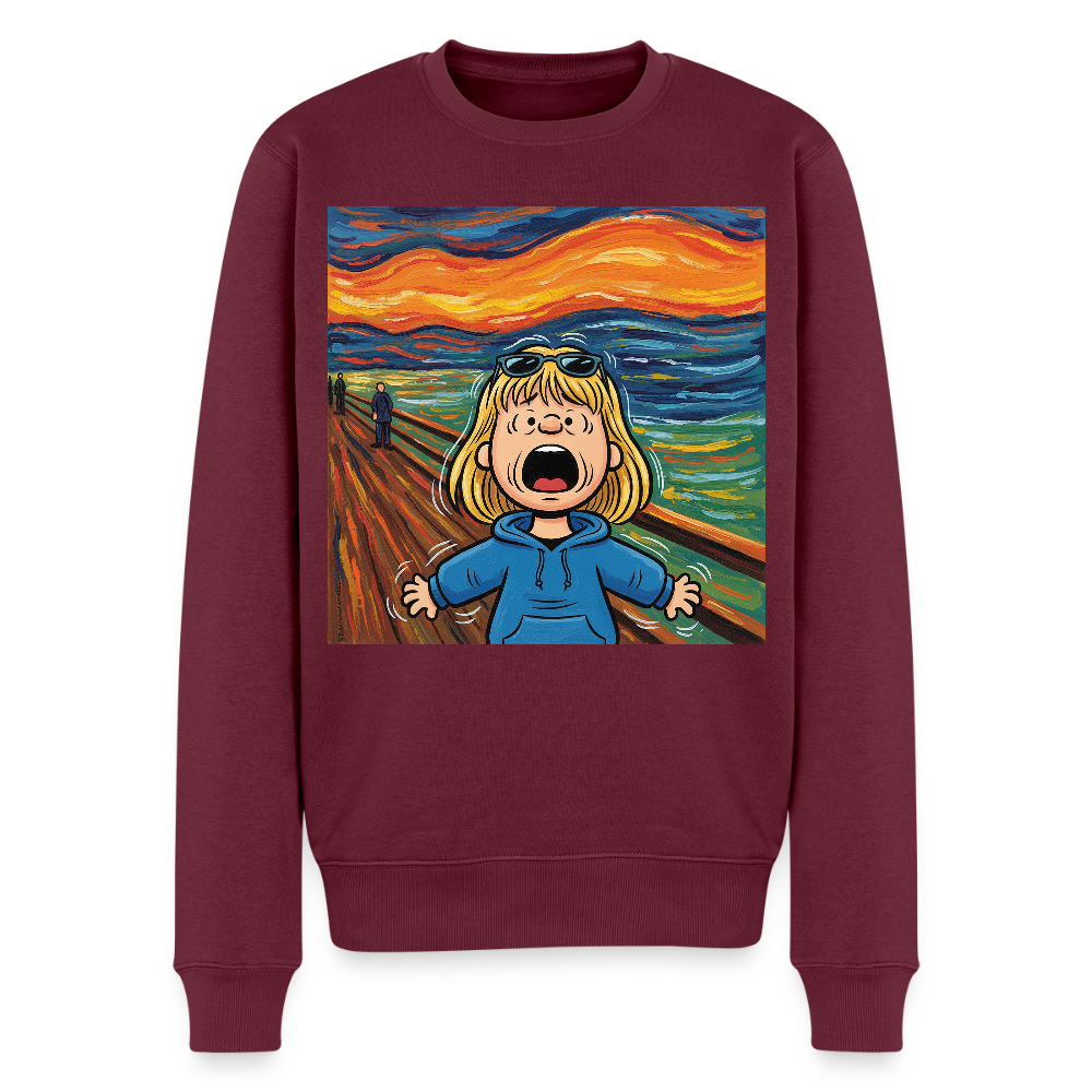 Der Schrei… manchmal bist du es selbst |  Männer Premium Pullover - Burgunderrot