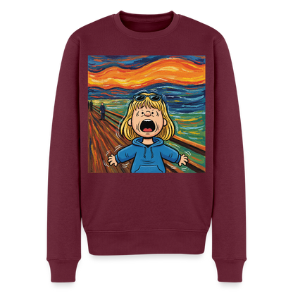 Der Schrei… manchmal bist du es selbst |  Männer Premium Pullover - Burgunderrot