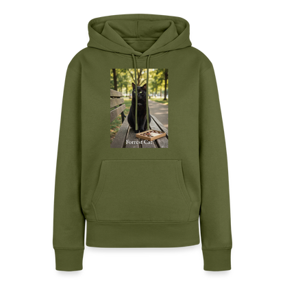 Forrest Cat – Krümel wartet | Frauen Premium Hoodie - Khaki
