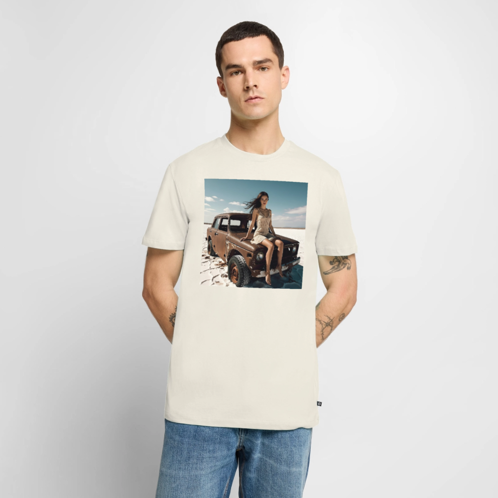 Warten auf irgendwas | Männer Premium T-Shirt - Naturweiß