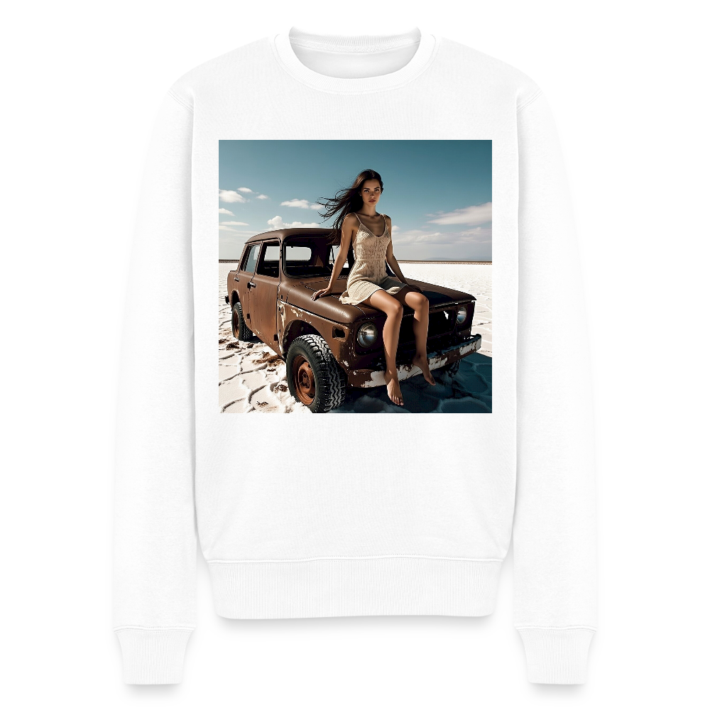 Warten auf irgendwas |  Männer Premium Pullover - Weiß