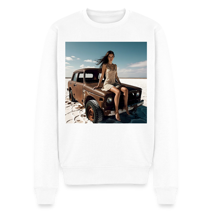 Warten auf irgendwas |  Männer Premium Pullover - Weiß