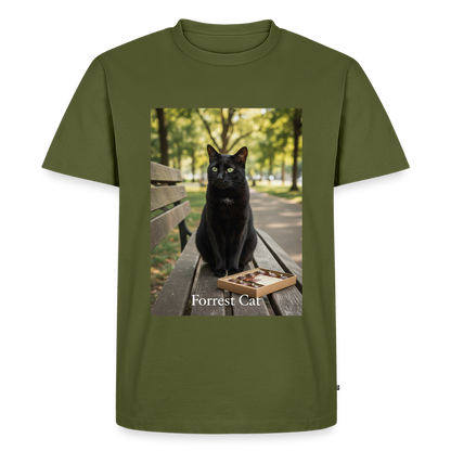 Forrest Cat – Krümel wartet | Männer Premium T-Shirt - Khaki