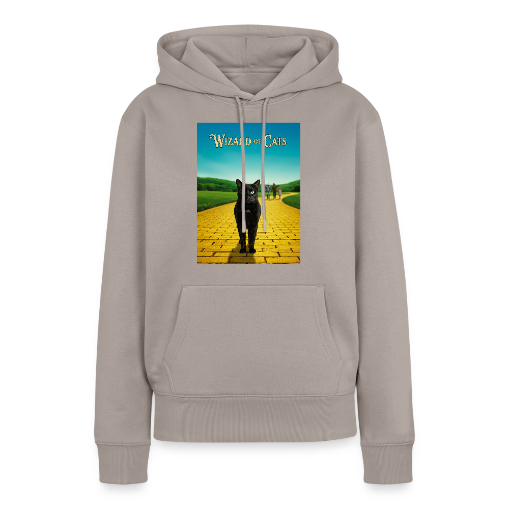 Wizard of Cats – Der gelbe Weg gehört Krümel | Frauen Premium Hoodie - Taupe