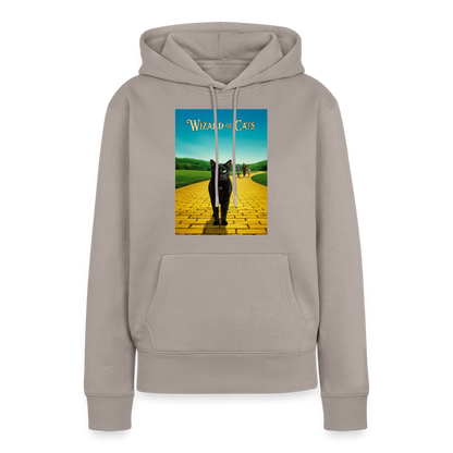 Wizard of Cats – Der gelbe Weg gehört Krümel | Frauen Premium Hoodie - Taupe
