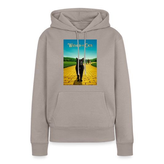 Wizard of Cats – Der gelbe Weg gehört Krümel | Frauen Premium Hoodie - Taupe