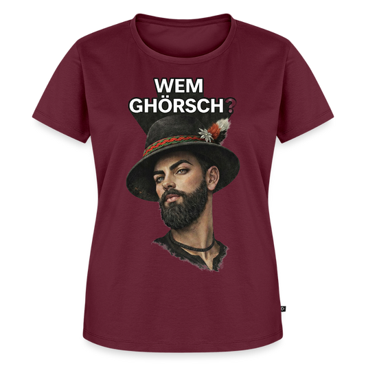 Wem ghörsch? – Alemannische Klärung | Frauen Premium T-Shirt - Burgunderrot