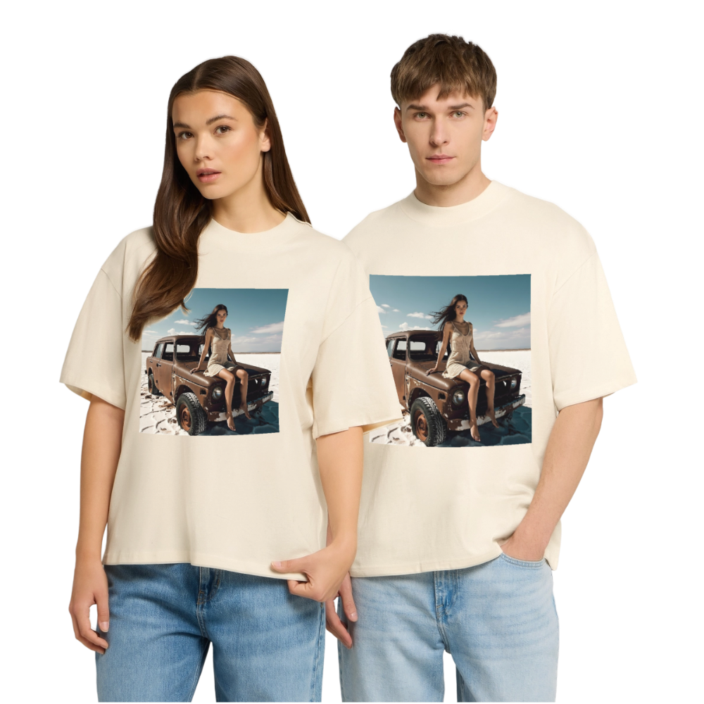 Warten auf irgendwas | Stanley/Stella Oversized Unisex Bio T-Shirt Blaster - Natur