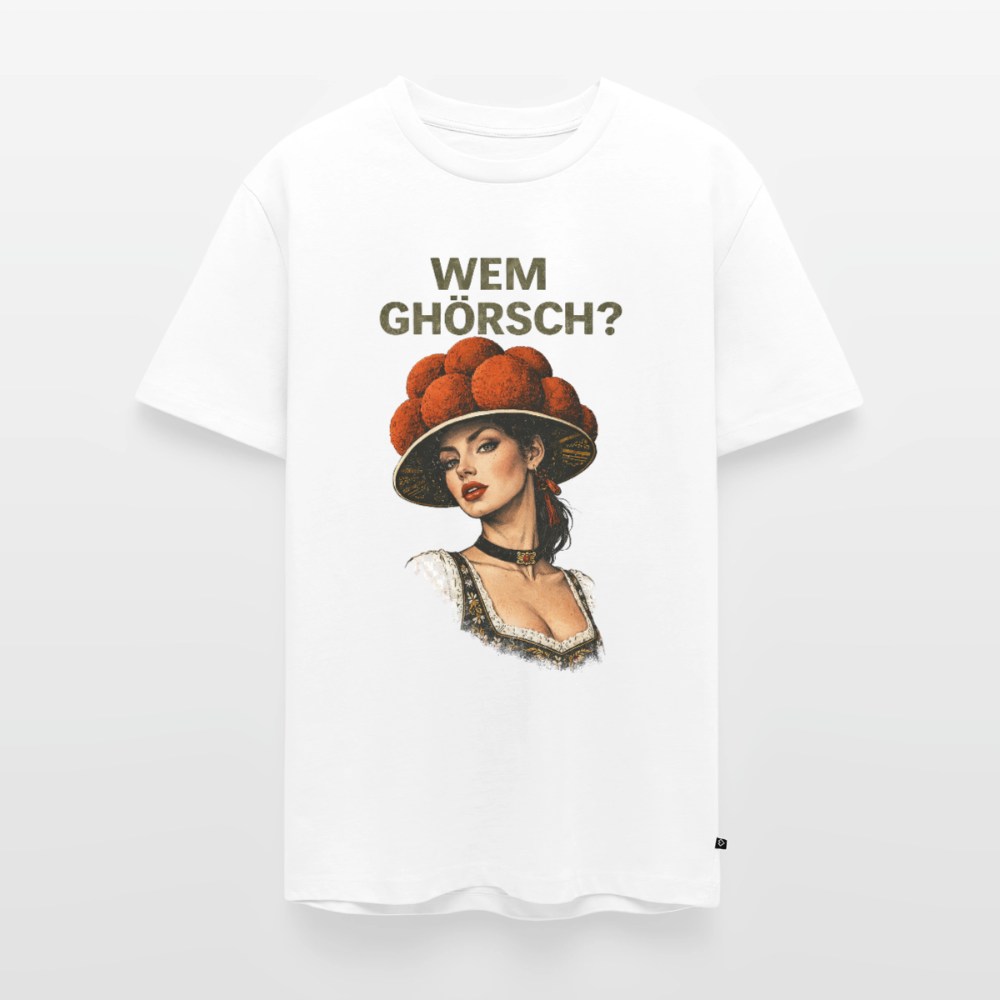 Wem ghörsch? – Schwarzwald Edition | Männer Premium T-Shirt - Weiß