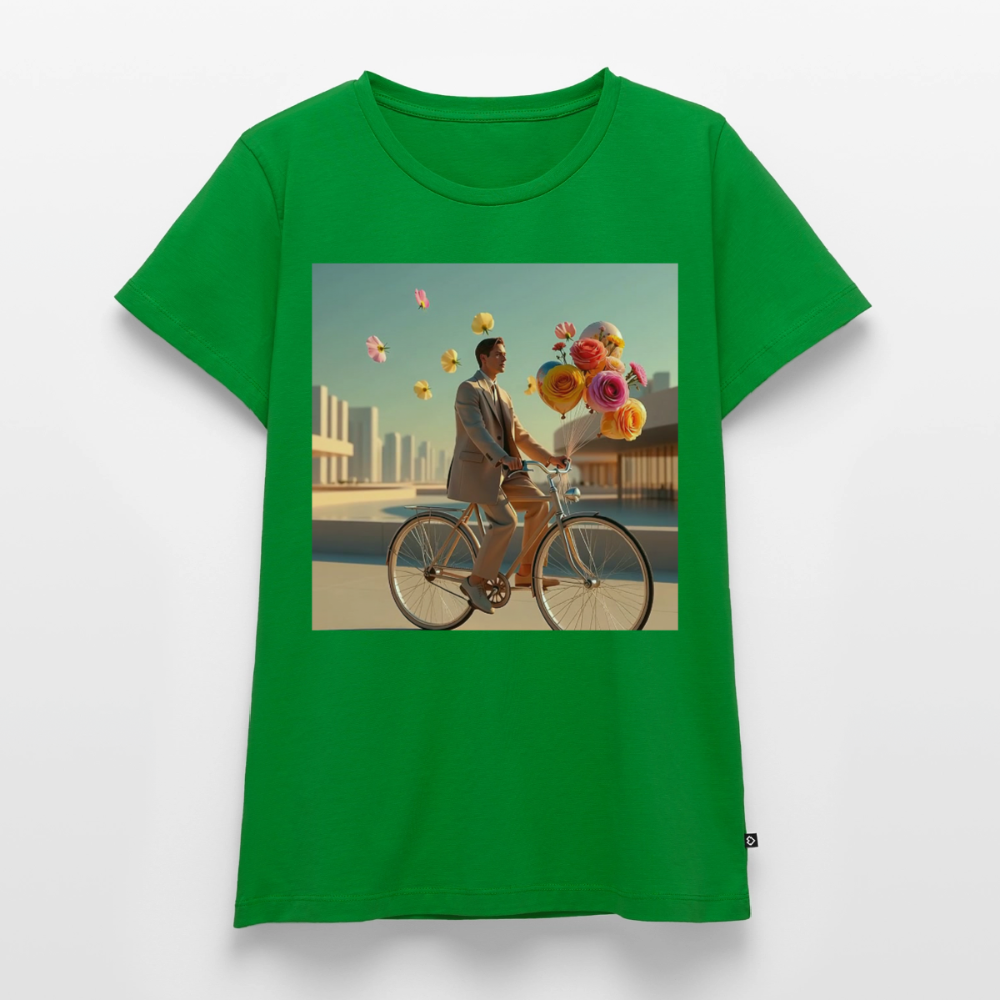 Fahrt ins Ungewisse (mit Blumen) | Frauen Premium T-Shirt - Grün