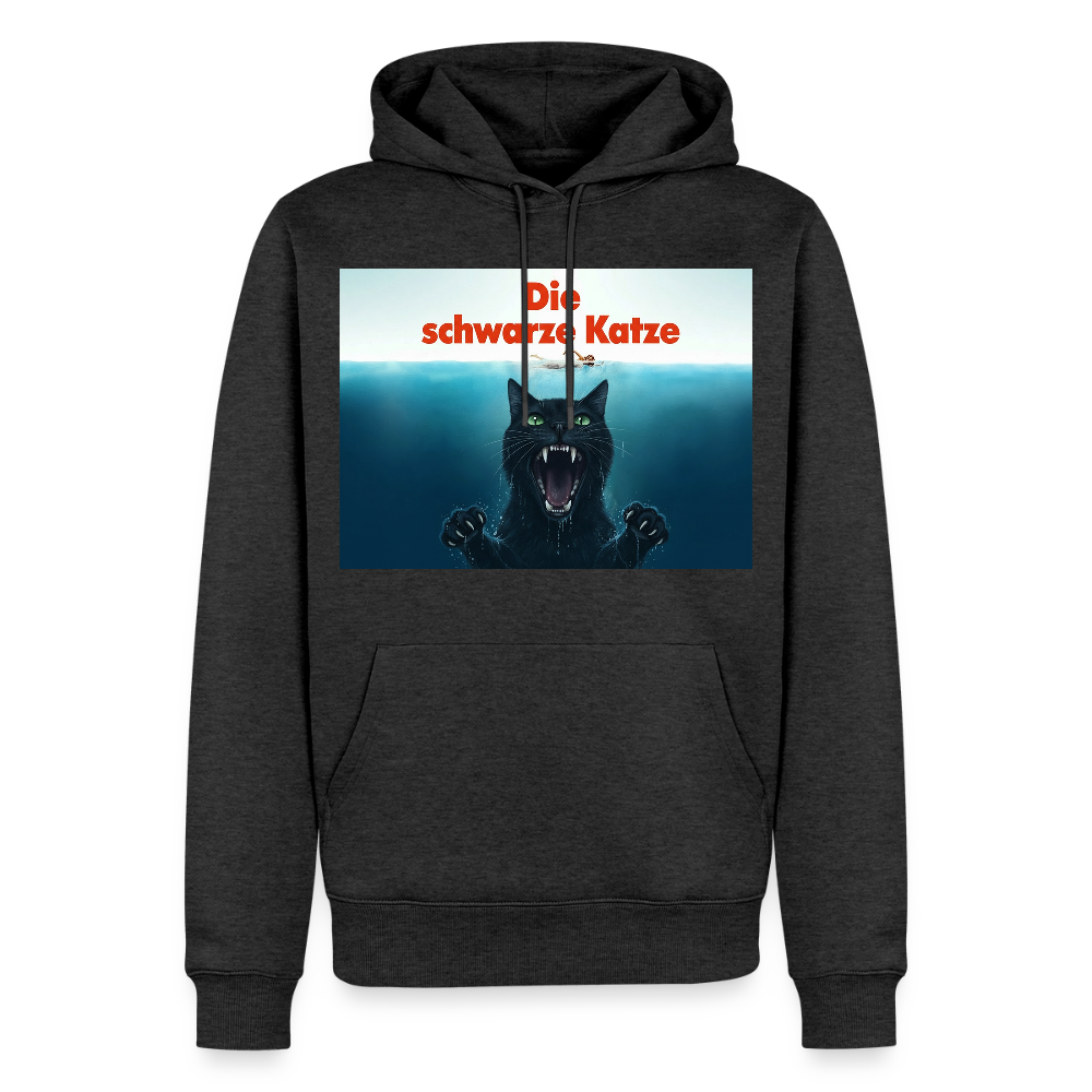 Die schwarze Katze - Krümel taucht auf | Männer Premium Hoodie - Anthrazit meliert