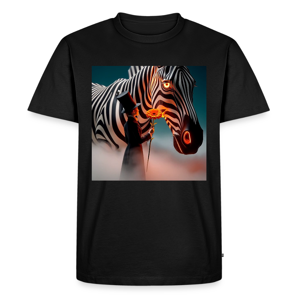 Blumen für ein Zebra | Männer Premium T-Shirt - Schwarz