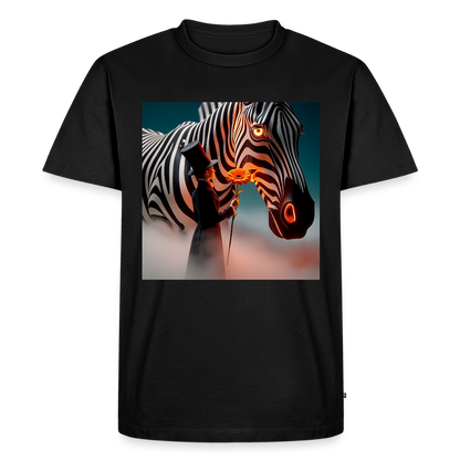 Blumen für ein Zebra | Männer Premium T-Shirt - Schwarz