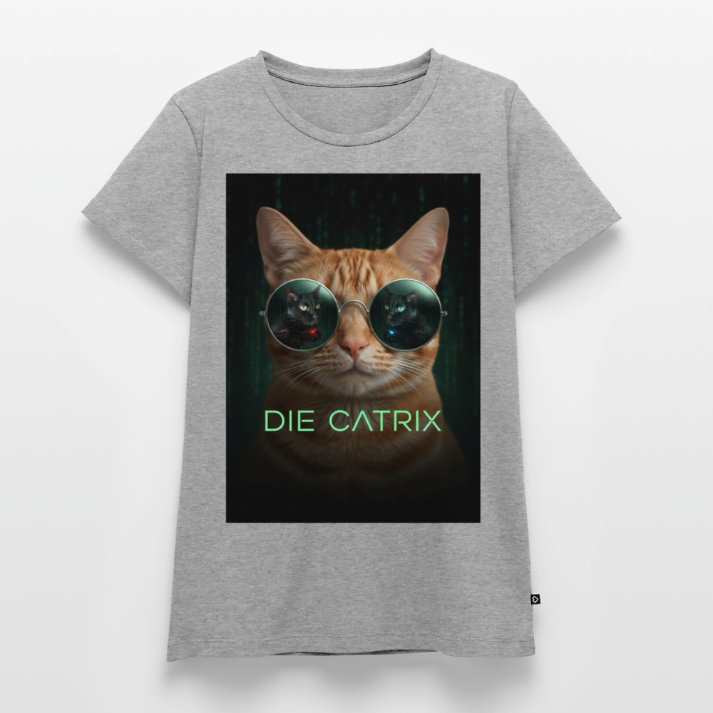 Die Catrix – Krümel erwacht | Frauen Premium T-Shirt - Grau meliert