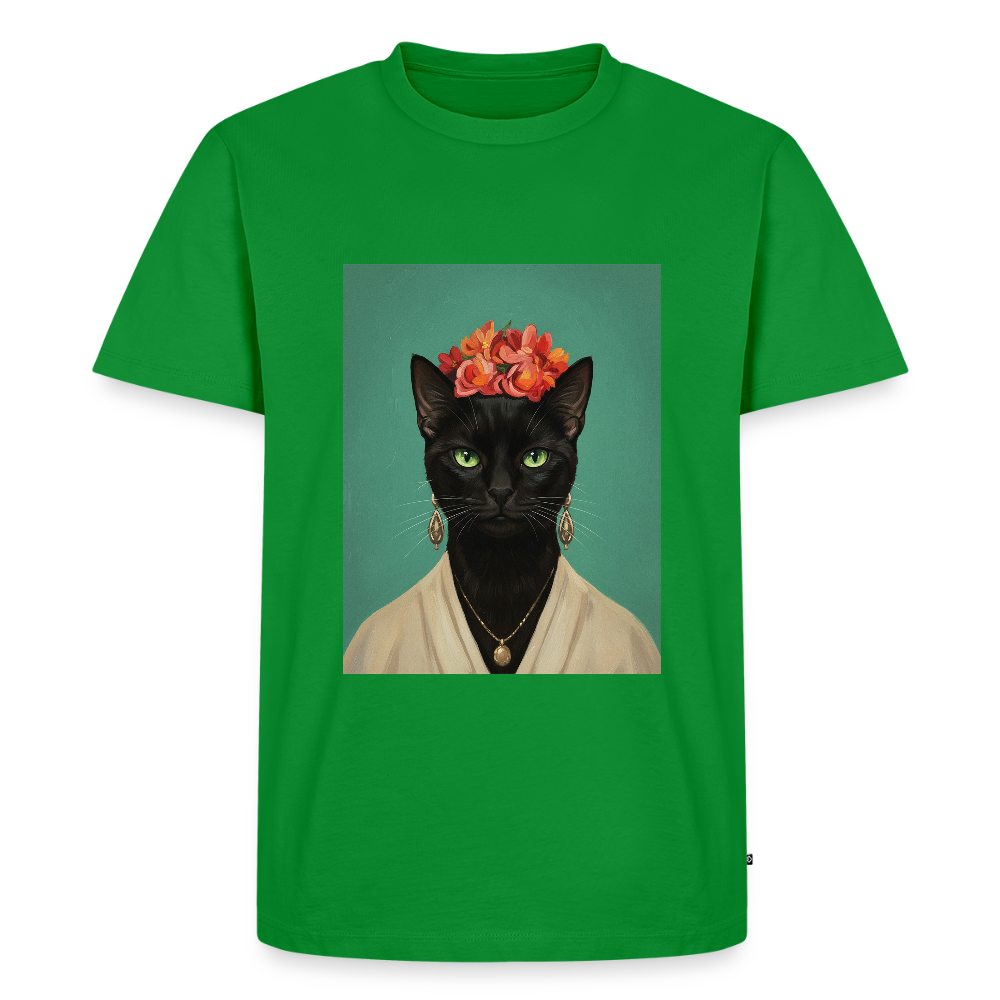 Frida Katze – Künstlerisches Katzenporträt | Premium Herren T-Shirt - green