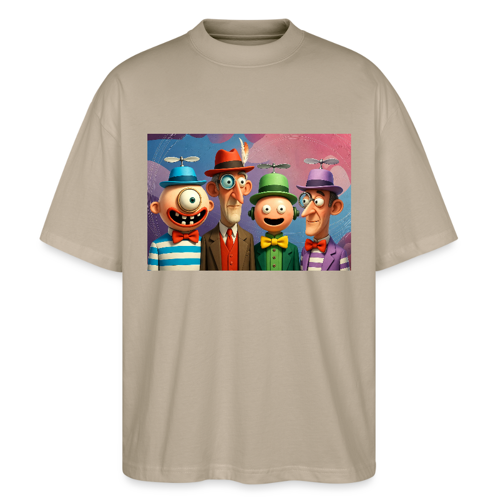 Gedankenkreise auf Hochtouren | Stanley/Stella Oversized Unisex Bio T-Shirt Blaster - Steingrau