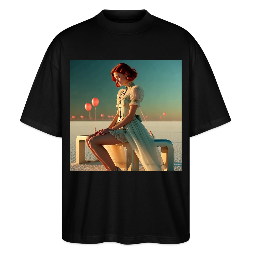 Leise Gedanken bei lauter Farben | Stanley/Stella Oversized Unisex Bio T-Shirt Blaster - Schwarz