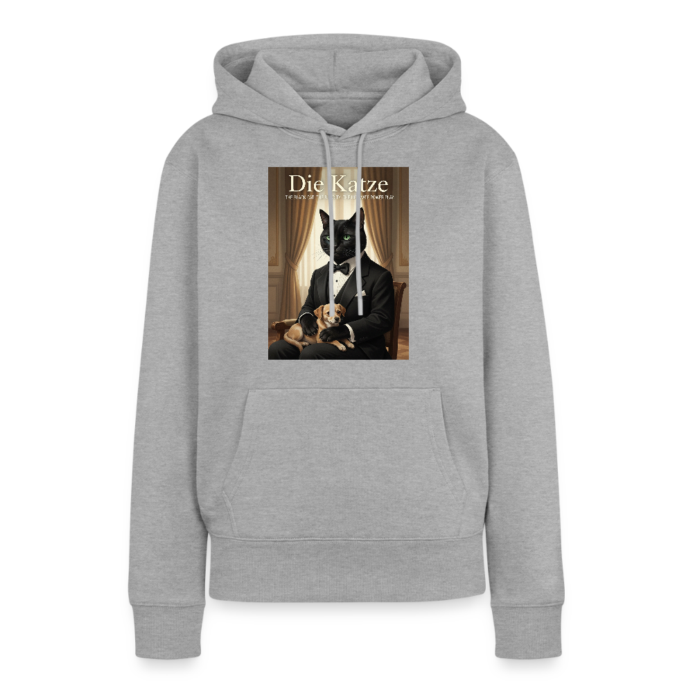 Die Katze – Krümel regelt das | Frauen Premium Hoodie - Grau meliert