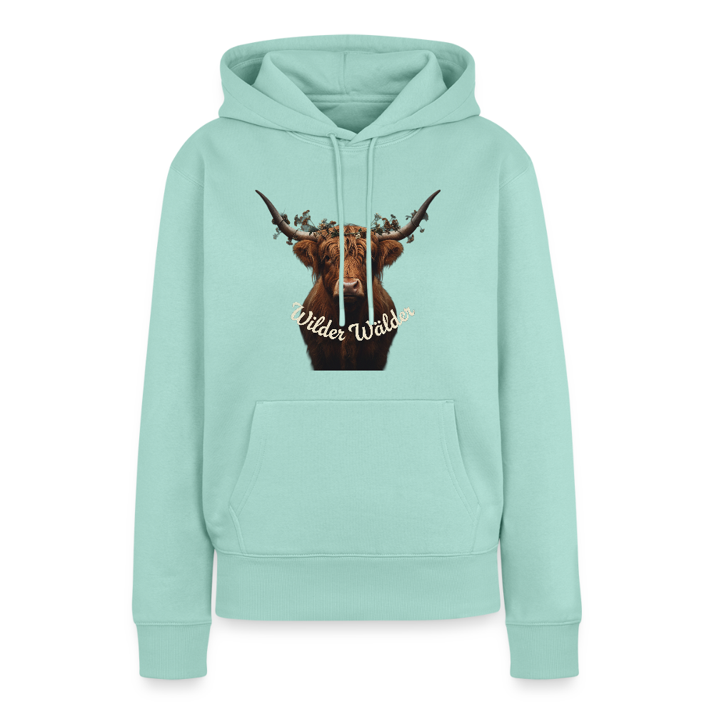 Wilder Wälder – Schwarzwald Highland Rind | Frauen Premium Hoodie - Mint 