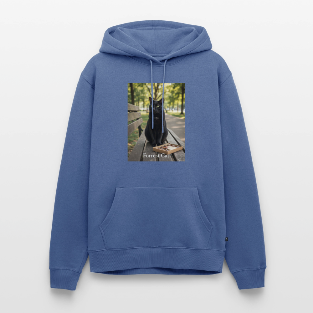 Forrest Cat – Krümel wartet | Männer Premium Hoodie - Taubenblau