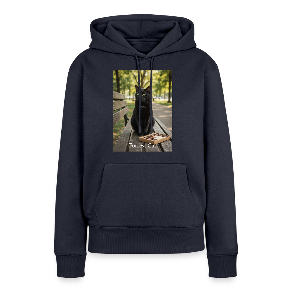 Forrest Cat – Krümel wartet | Frauen Premium Hoodie - Navy