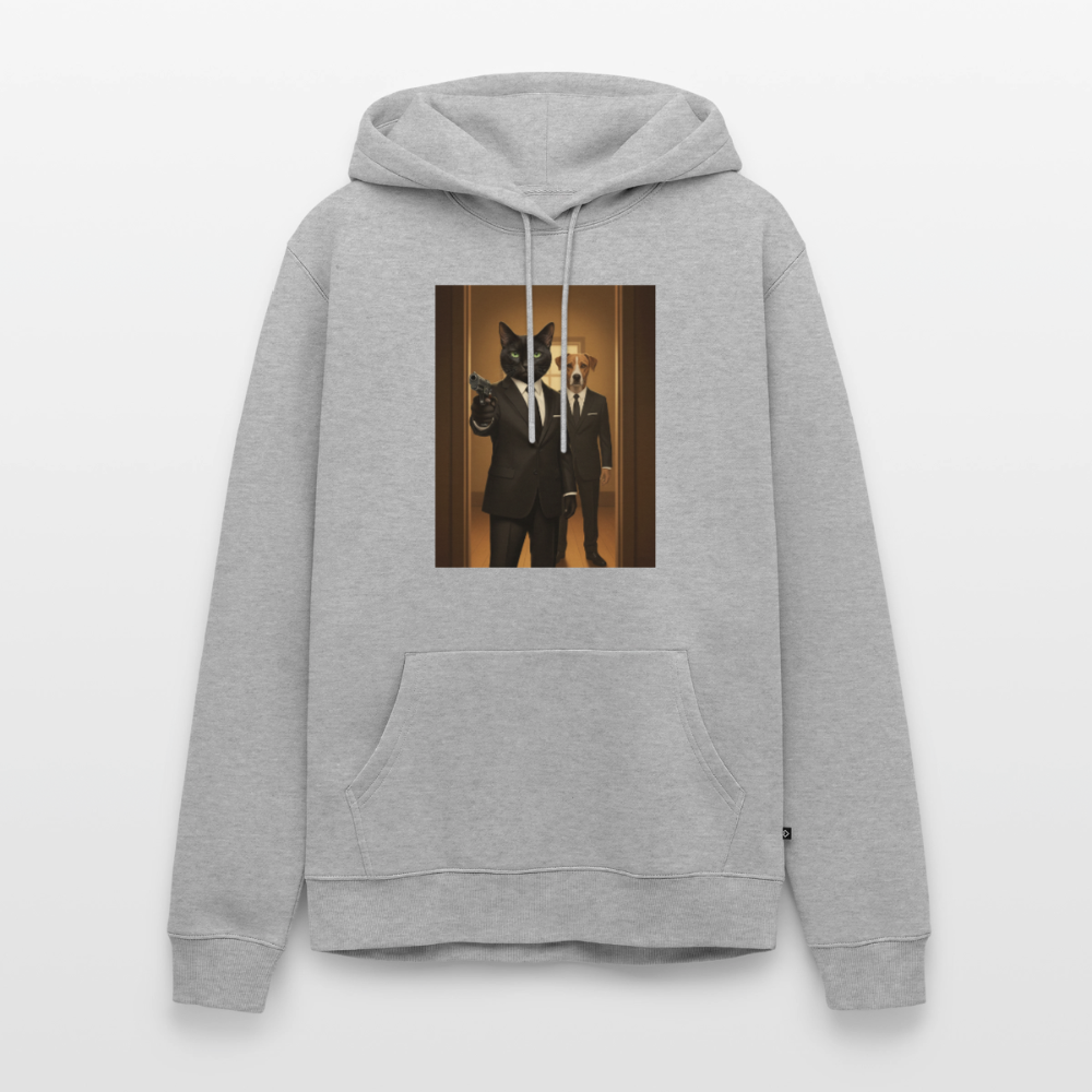 Krümel – Say Meow Again | Männer Premium Hoodie - Grau meliert