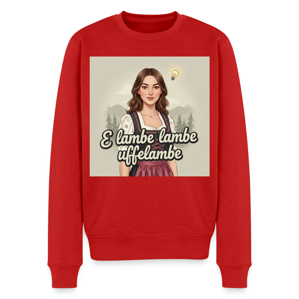 E Lambe, lambe, uffelambe – Alemannischer Geistesblitz |  Männer Premium Pullover - Rot