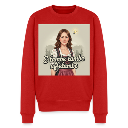 E Lambe, lambe, uffelambe – Alemannischer Geistesblitz |  Männer Premium Pullover - Rot