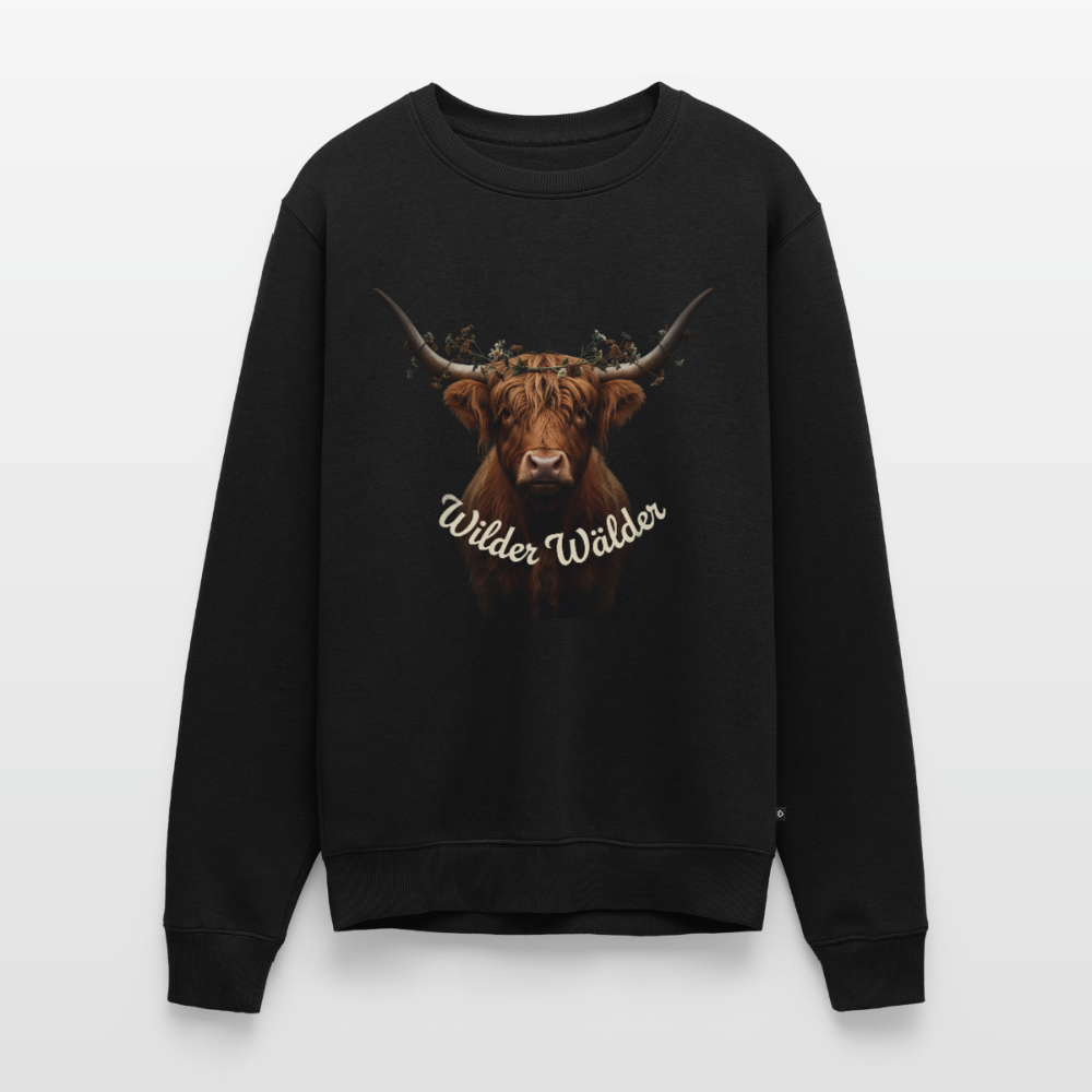 Wilder Wälder – Schwarzwald Highland Rind |  Männer Premium Pullover - Schwarz