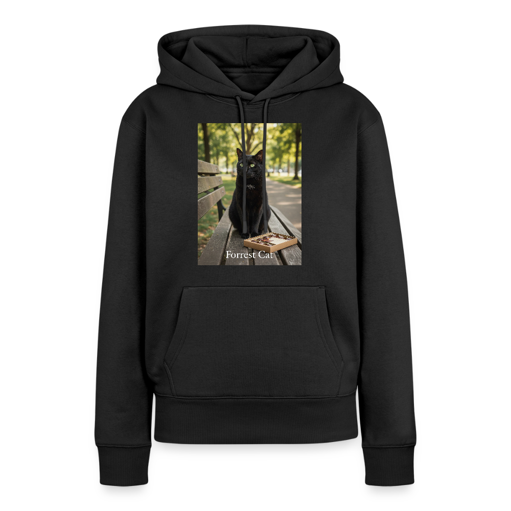 Forrest Cat – Krümel wartet | Frauen Premium Hoodie - Schwarz