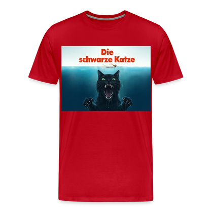 Die schwarze Katze – Krümel taucht auf | Männer Premium T-Shirt - Rot