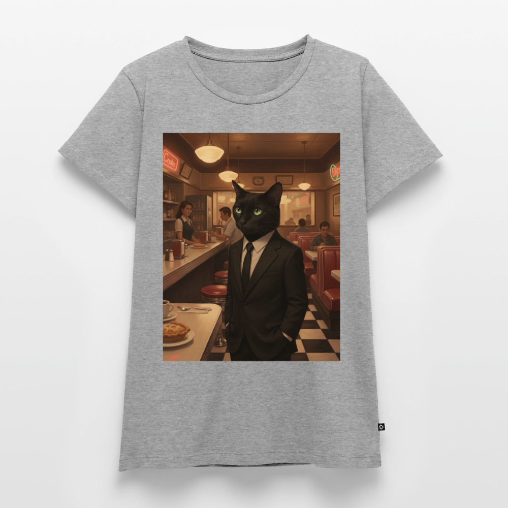 Krümel – Royale mit Pfote | Frauen Premium T-Shirt - Grau meliert