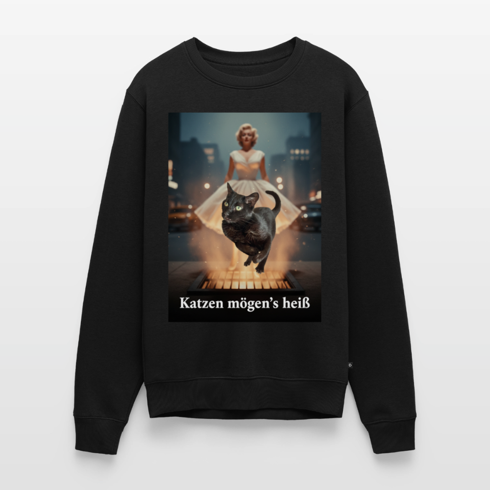 Katzen mögen’s heiß |  Männer Premium Pullover - Schwarz
