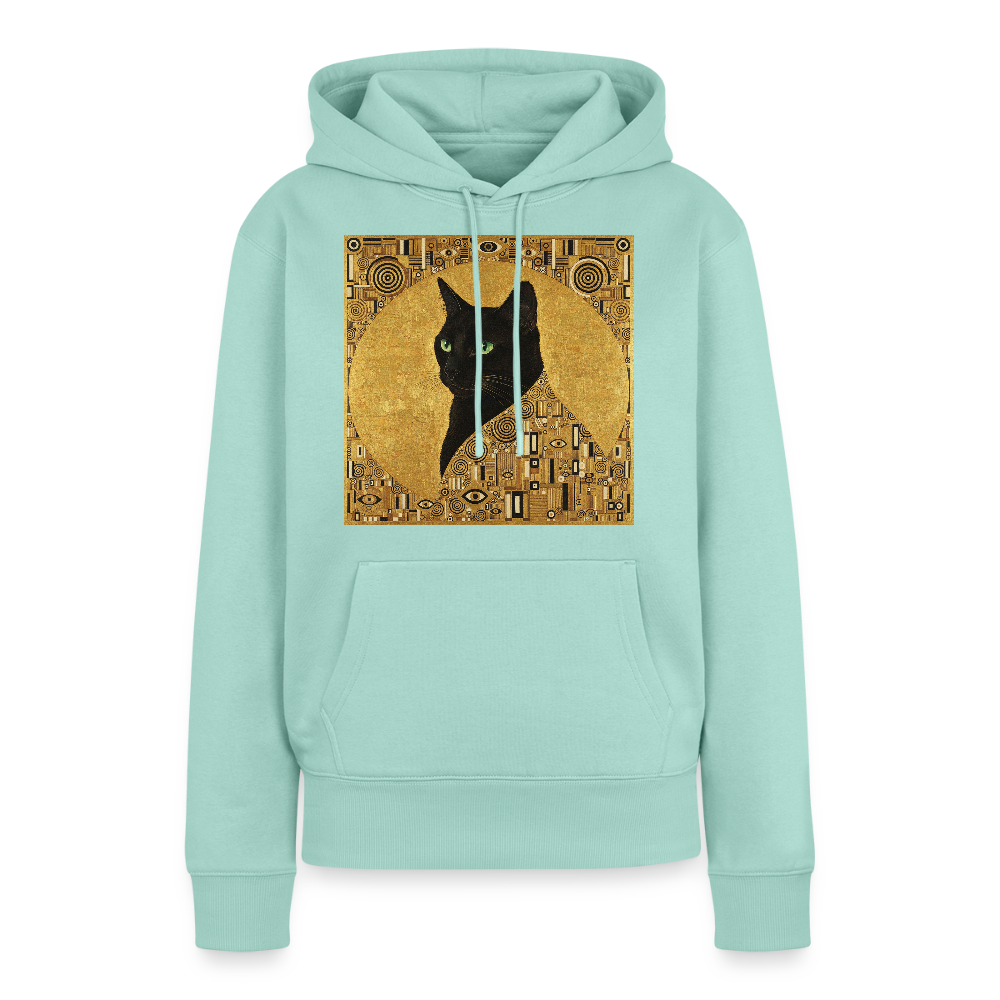 Adele… aber sie schnurrt – Goldene Katze à la Klimt | Frauen Premium Hoodie - Mint 