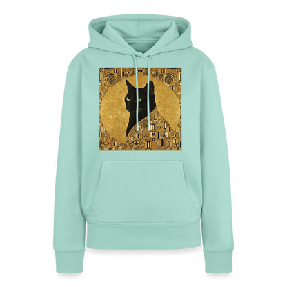 Adele… aber sie schnurrt – Goldene Katze à la Klimt | Frauen Premium Hoodie - Mint 