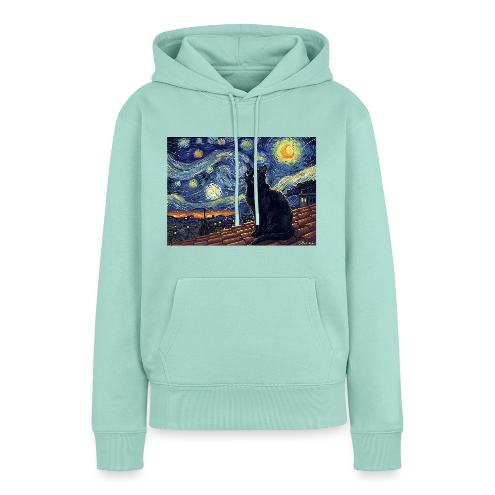 Sternennacht… aber die Katze denkt nach | Frauen Premium Hoodie - Mint 