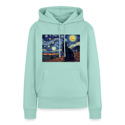 Sternennacht… aber die Katze denkt nach | Frauen Premium Hoodie - Mint 